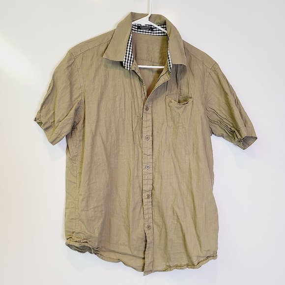 Coofandy Button Down Short Sleeve Shirt Medium - Picture 1 of 5
